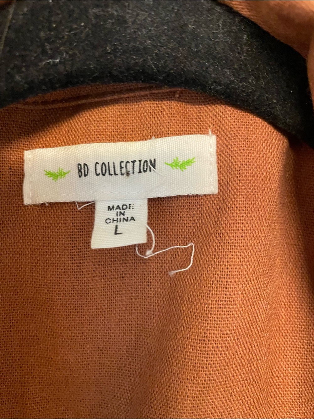 SD Collection Rust Orange Utility Vest with Drawstring - Picture 3 of 3